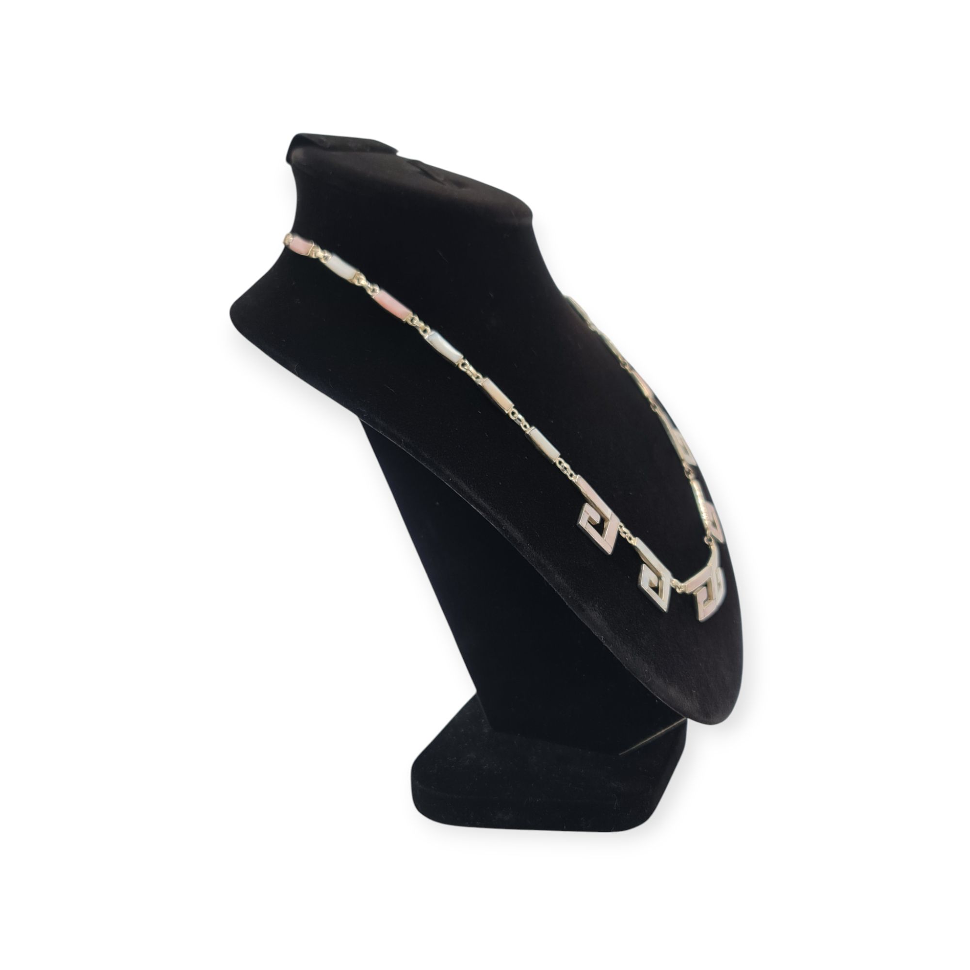 COLLAR PLATA GRECAS MADRE PERLA - Image 2