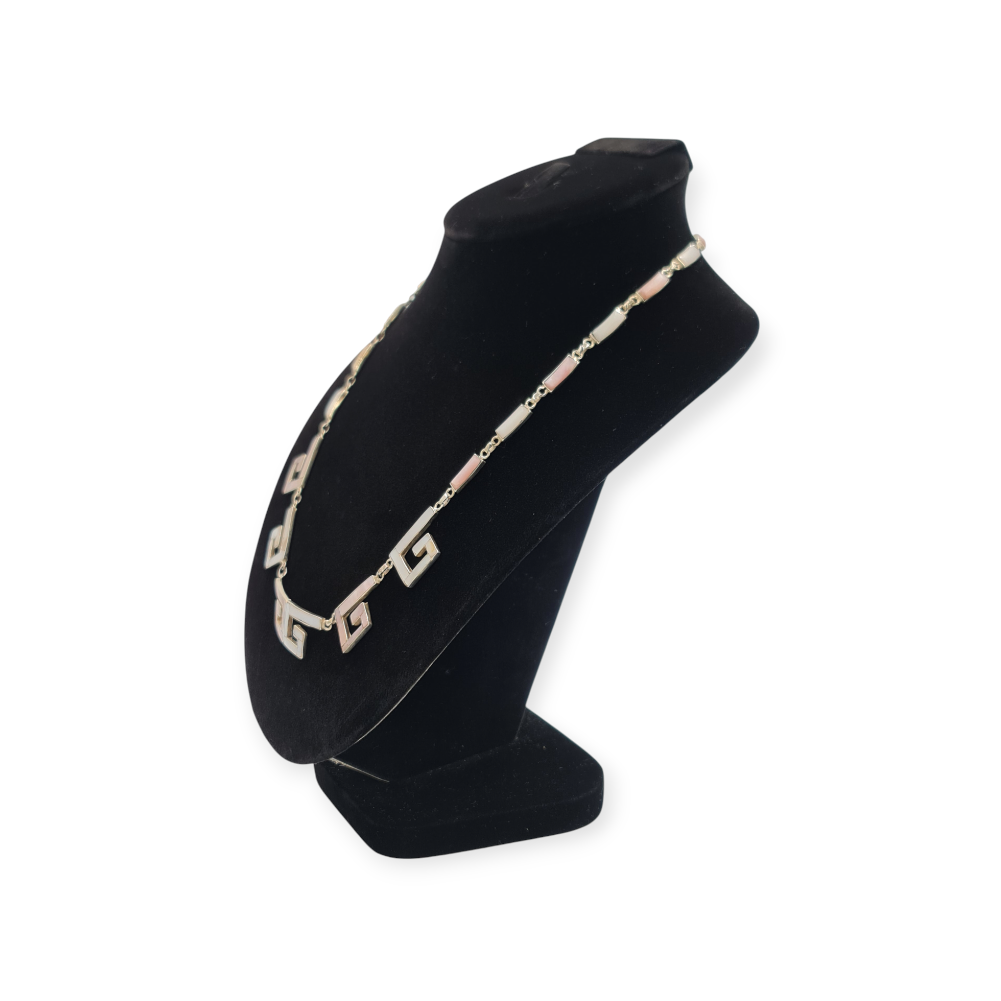 COLLAR PLATA GRECAS MADRE PERLA - Image 3