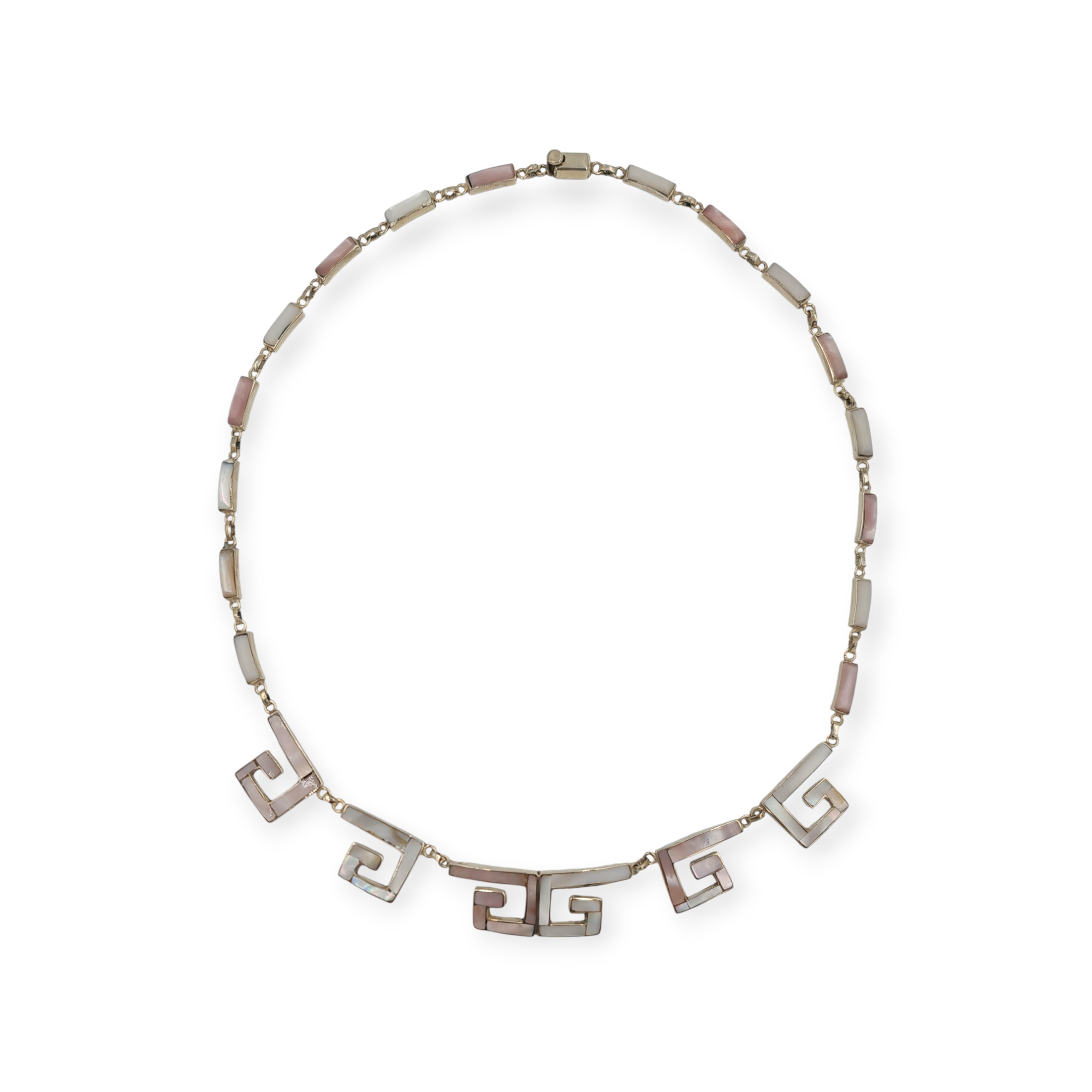 COLLAR PLATA GRECAS MADRE PERLA - Image 4