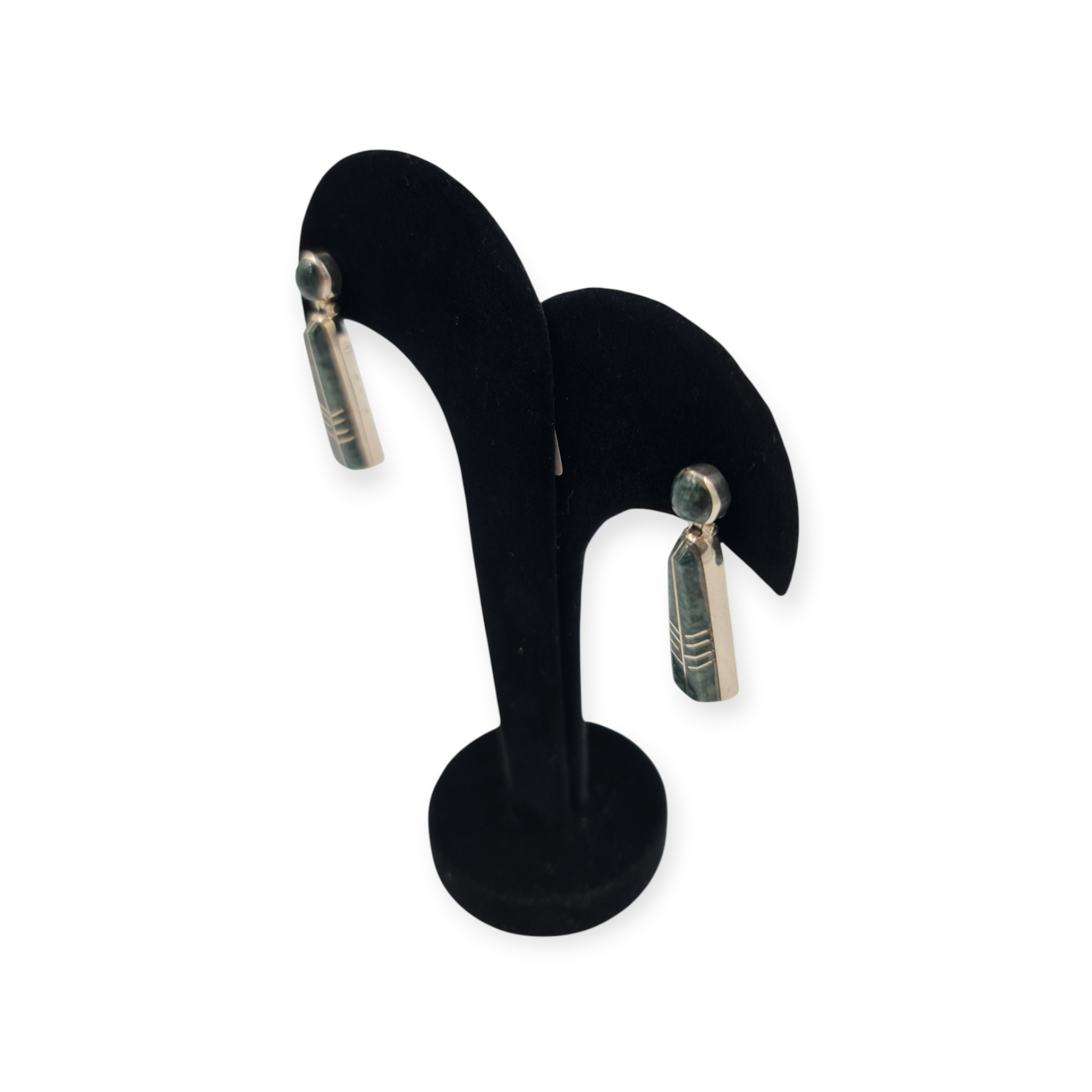 ARETES PLATA CON JADE JAGUAR - Image 3