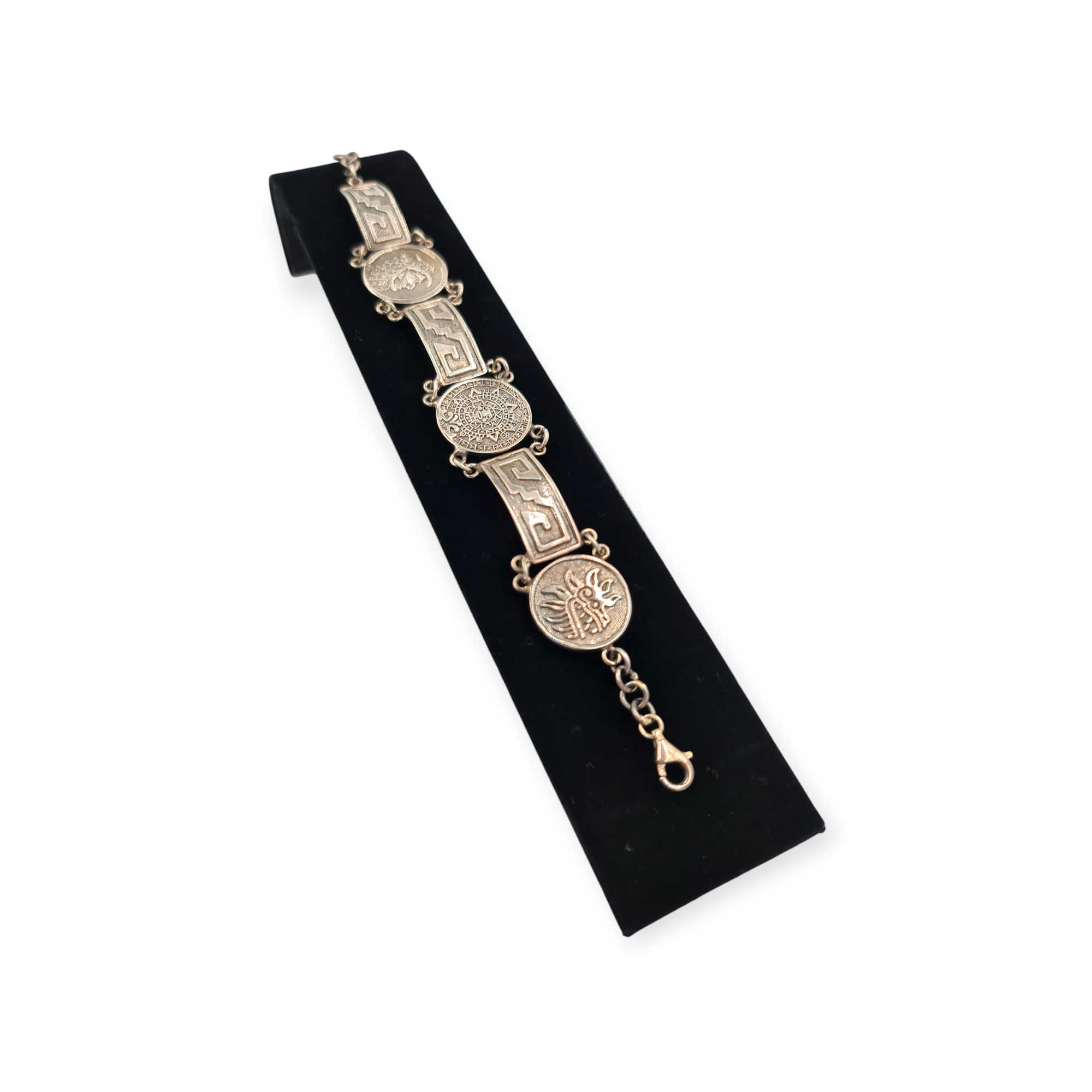 PULSERA PLATA CON DISEÑOS AZTECAS - Image 2