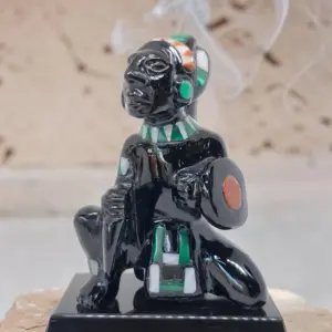 Guerrero con Cuchillo de Obsidiana 12 cm