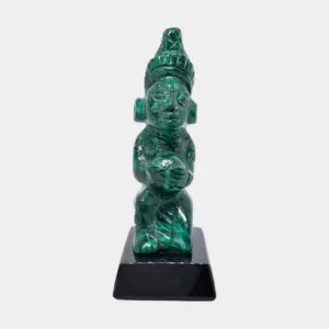 Jugador de Pelota Maya en Malaquita 8.5 cm